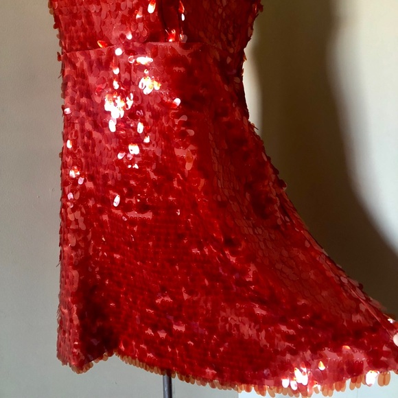 Zara Sequin A-Line Spaghetti Straps Party Dress - Picture 2 of 8